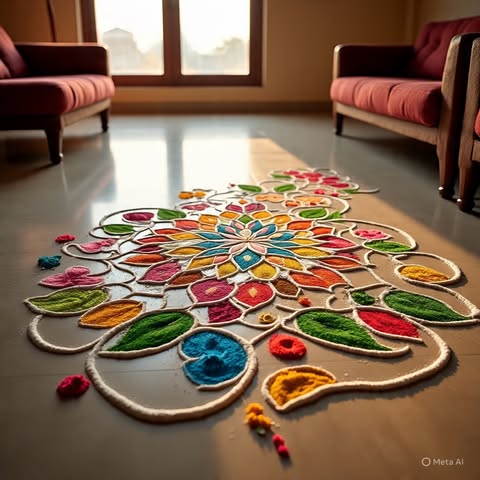 Kolam at the Doorstep — Geometry, Devotion, Habit