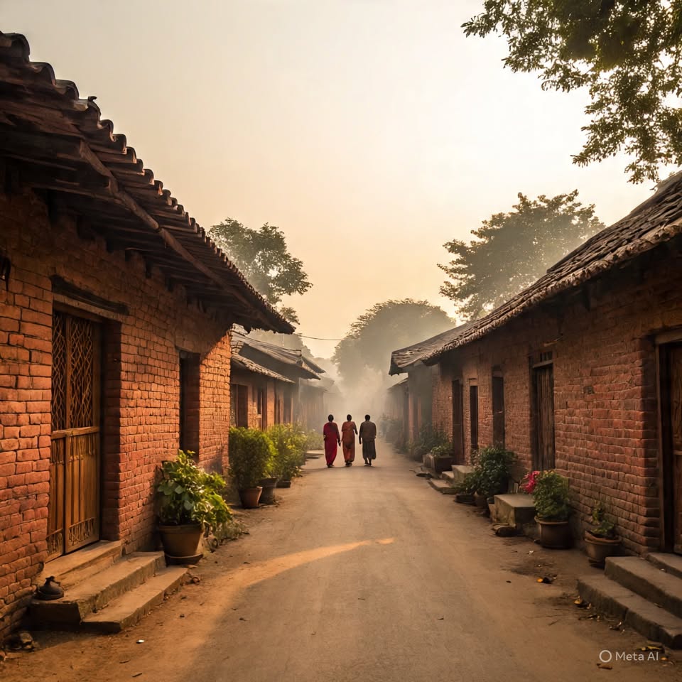 Village Streets in the Morning — Where the Day Begins Publicly