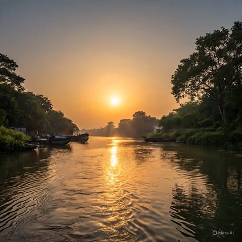Cauvery river sunrise